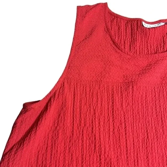 HABITAT. XL. Red tank top,textured,scoop neck,summer,coastal,festival,casual - Picture 8 of 13